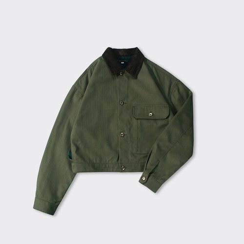 Corduroy Collar Jacket - Green ST050