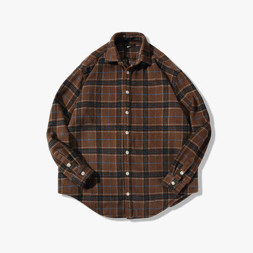 St091 Logger Flannel Shirt Brown Check