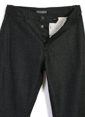 FINN | Side Buckle Regular Trousers | Black Marble