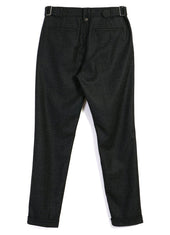 FINN | Side Buckle Regular Trousers | Black Marble