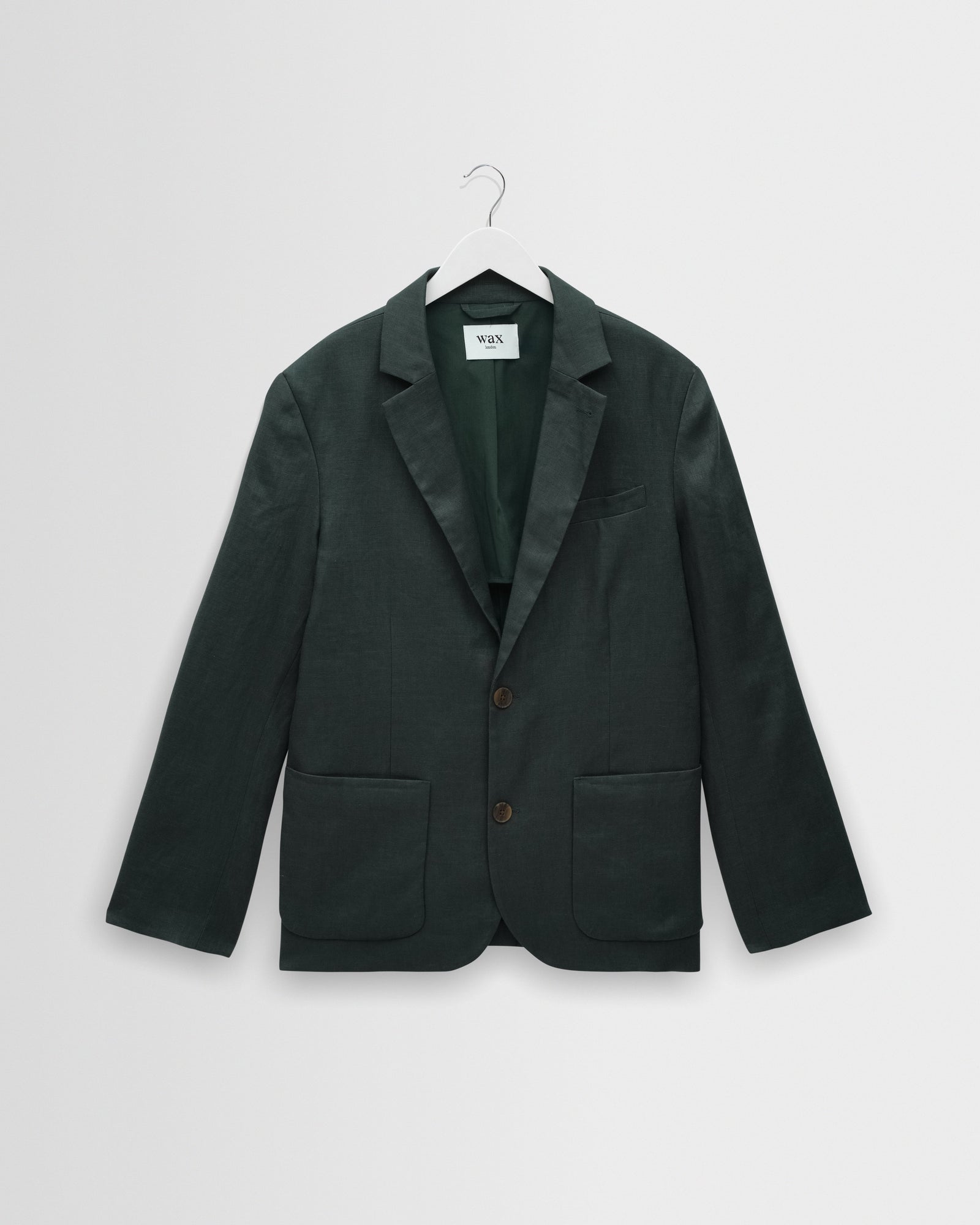 Fintry Dark Green Linen Single Breasted Blazer