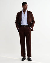 Fintry Merlot Linen Single Breasted Blazer