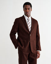 Fintry Merlot Linen Single Breasted Blazer