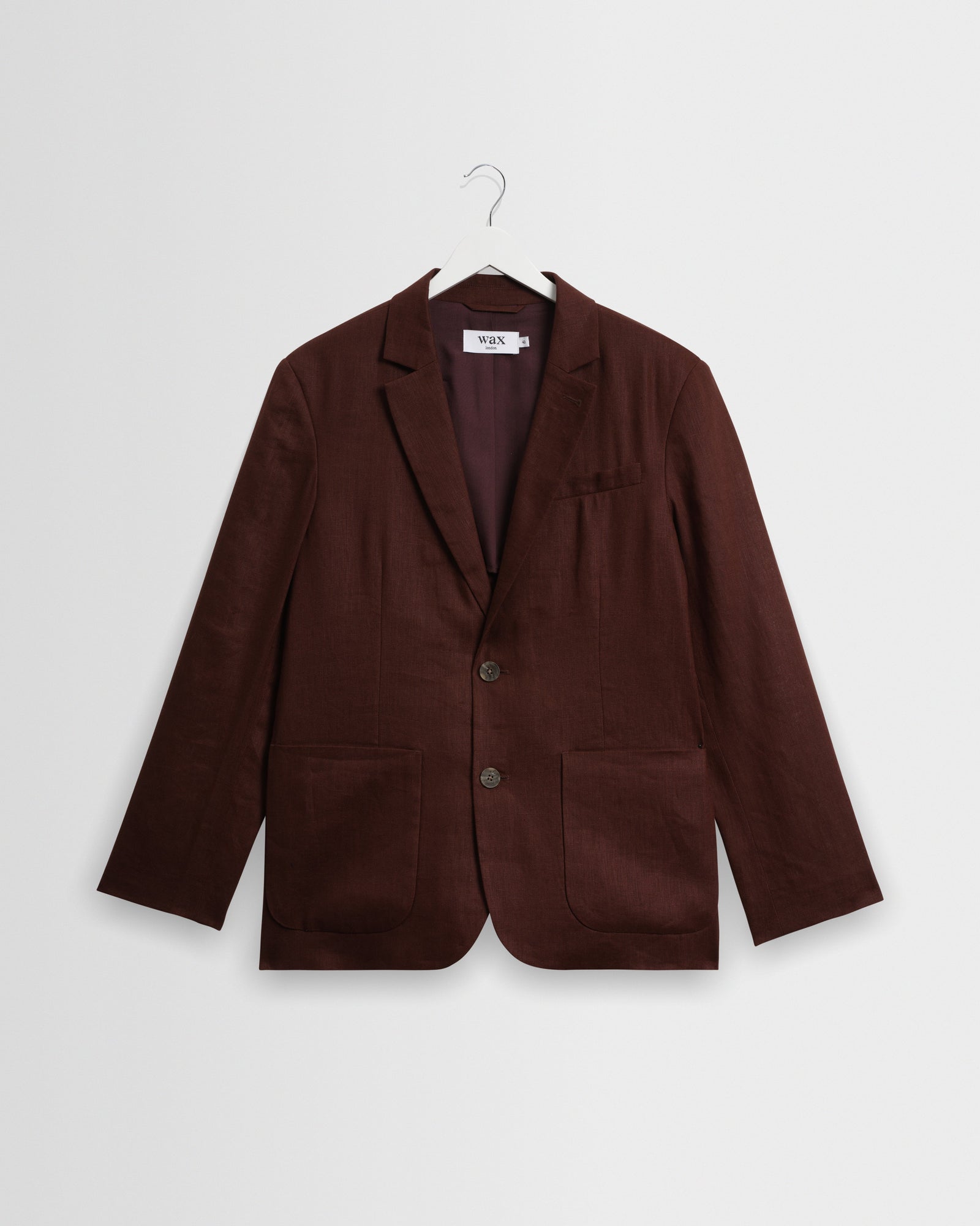 Fintry Merlot Linen Single Breasted Blazer