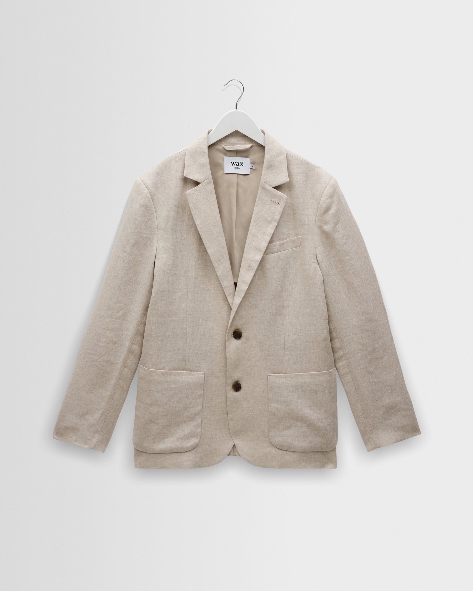 Fintry Natural Linen Single Breasted Blazer
