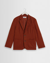 Fintry - Rust Linen Single-Breasted Blazer
