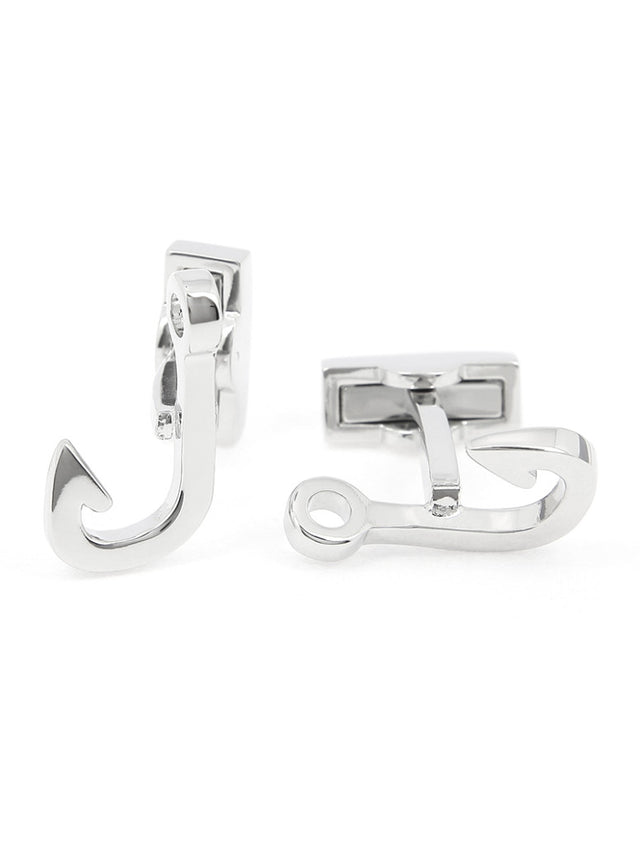 Fishing cufflinks fishhook