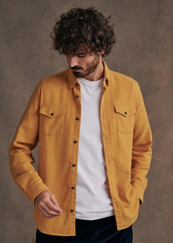 Barney Flannel Shirt Mustard