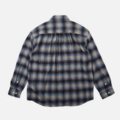 Flannel Check Work Shirt Midnight Blue