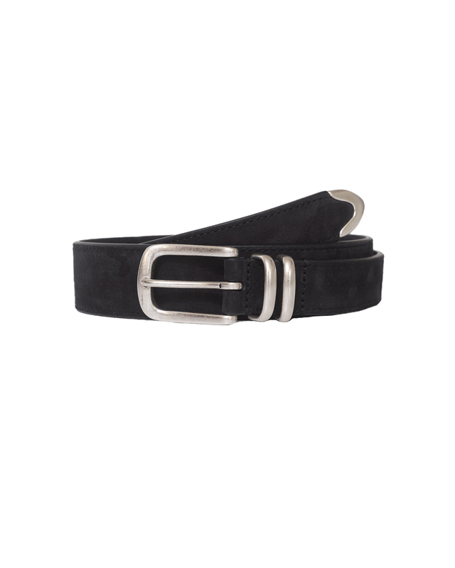 Nubuck Leather Belt - Black