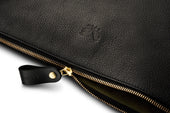 Flight Pouch - Black Leather