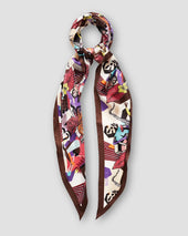 Floral music losange scarf