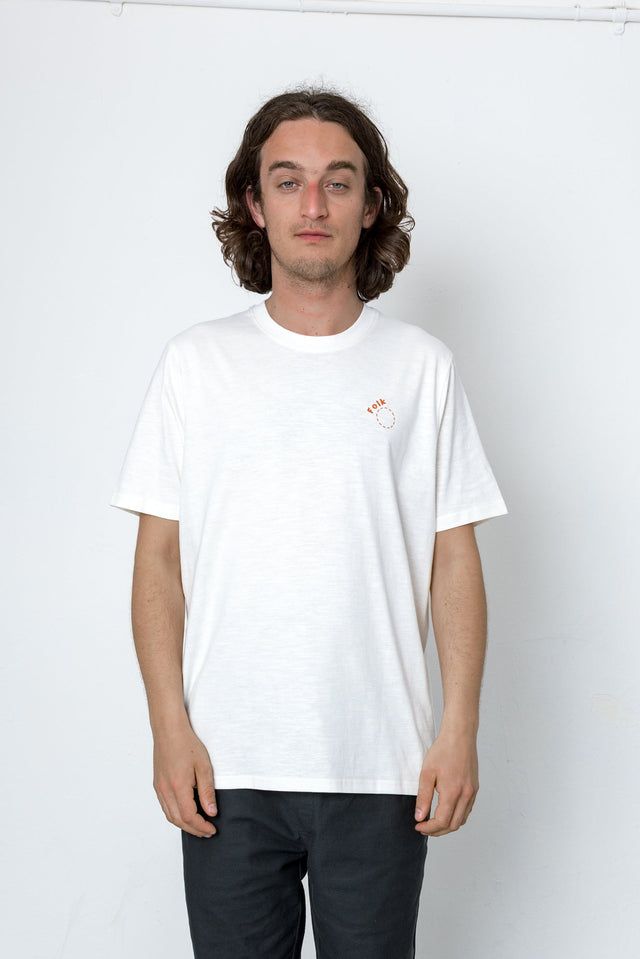 Arch Embroidery T-Shirt - Ecru