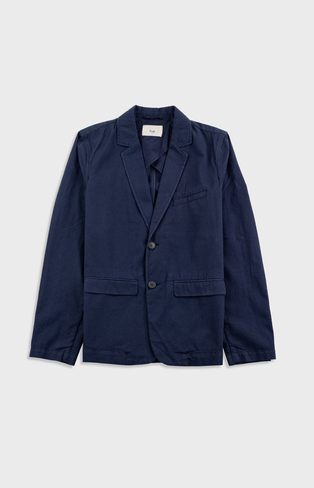 Assembly Blazer - Soft Navy Mini Stripe