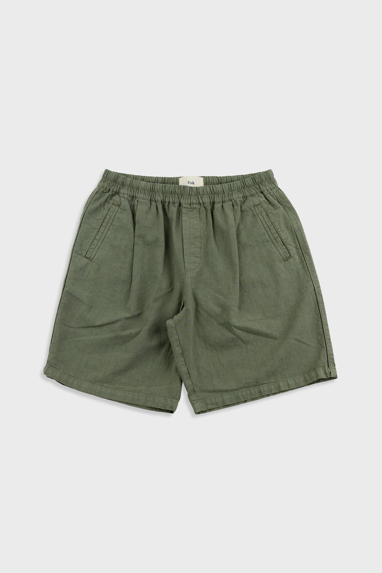 Relaxed Assembly Short Dark Cotton Linen