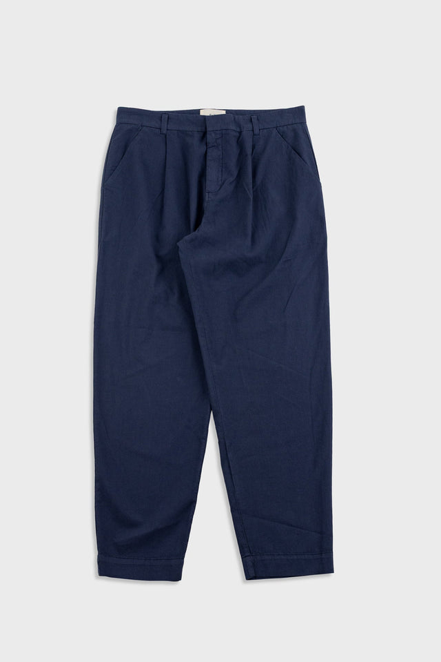 Assembly Suit Trouser - Soft Navy Mini Stripe