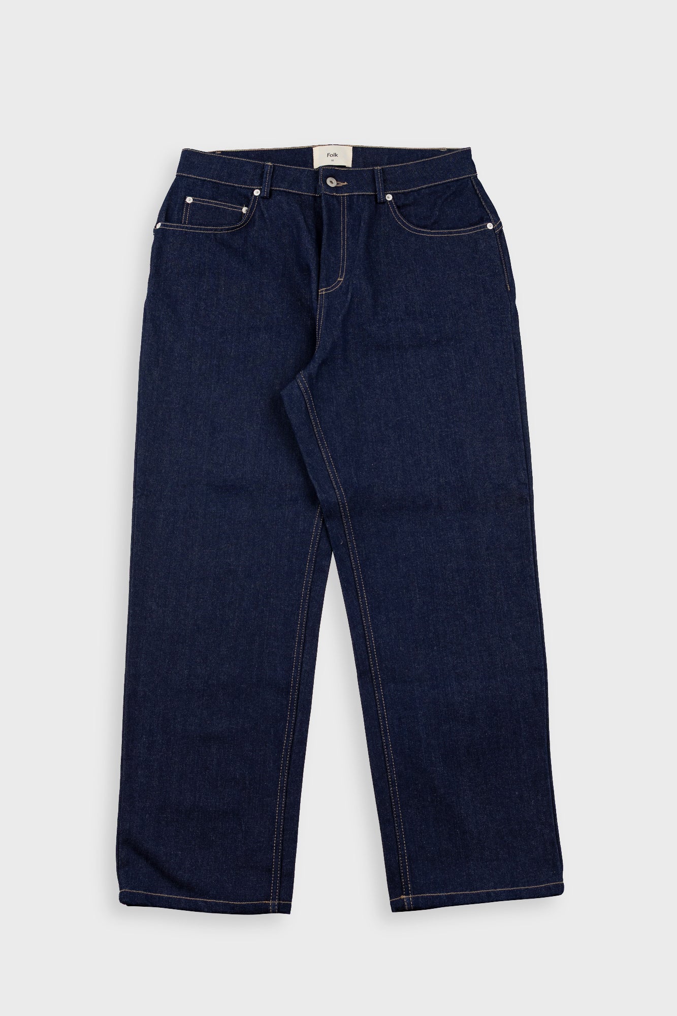 Barrel Leg Jean Raw Denim
