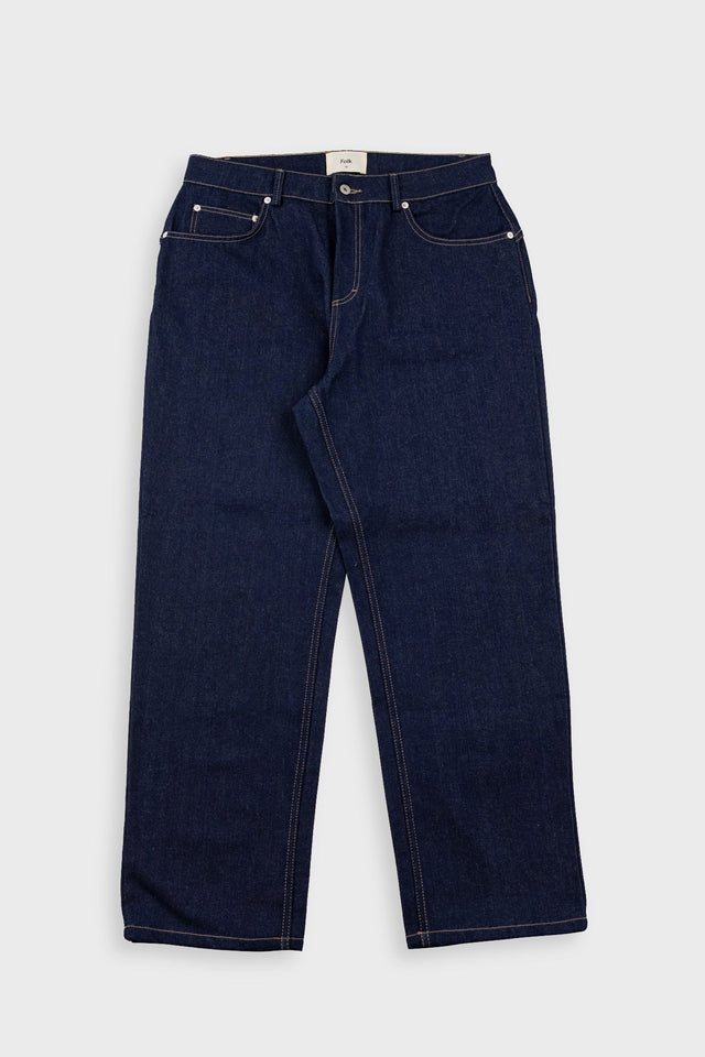 Barrel Leg Jean - Raw Denim