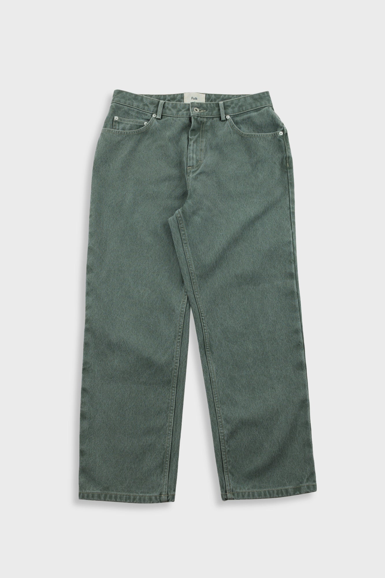 Barrel Leg Jean Soft Green Canvas