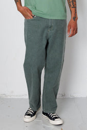 Barrel Leg Jean Soft Green Canvas