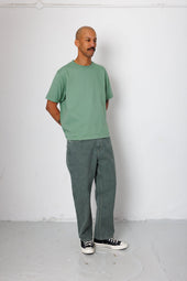 Barrel Leg Jean Soft Green Canvas
