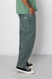 Barrel Leg Jean Soft Green Canvas
