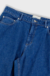 Barrel Leg Jean Mid Slub