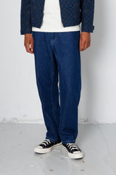 Barrel Leg Jean Mid Slub