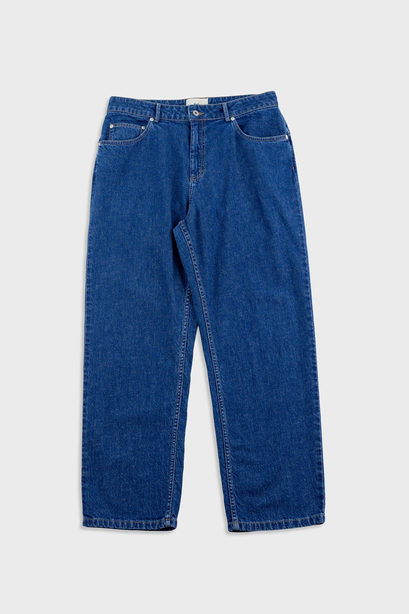 Barrel Leg Jean Mid Slub