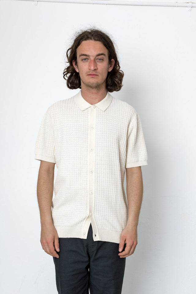 Beech Short Sleeve Button Through - Cream