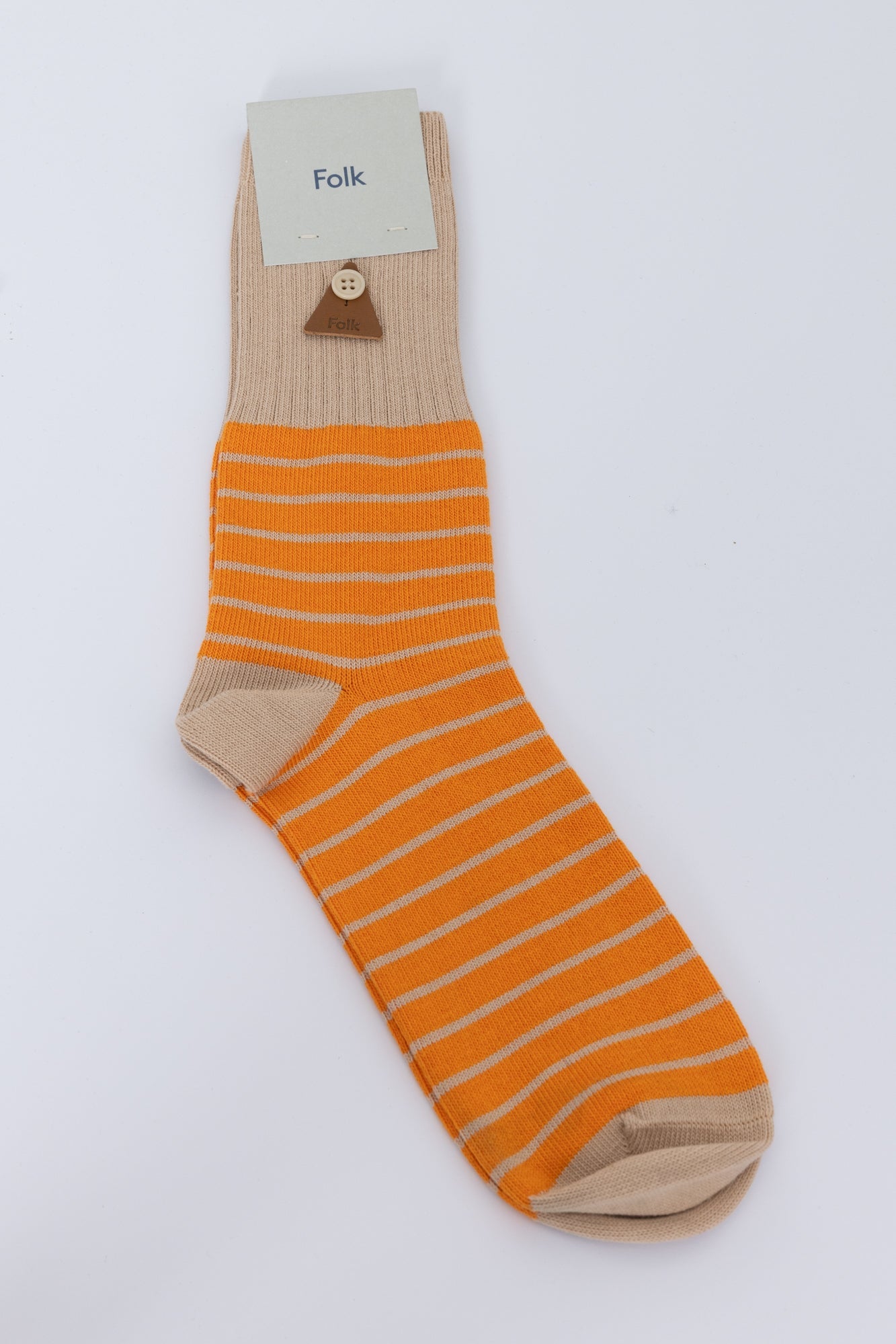 Block Stripe Sock - Orange Stripe