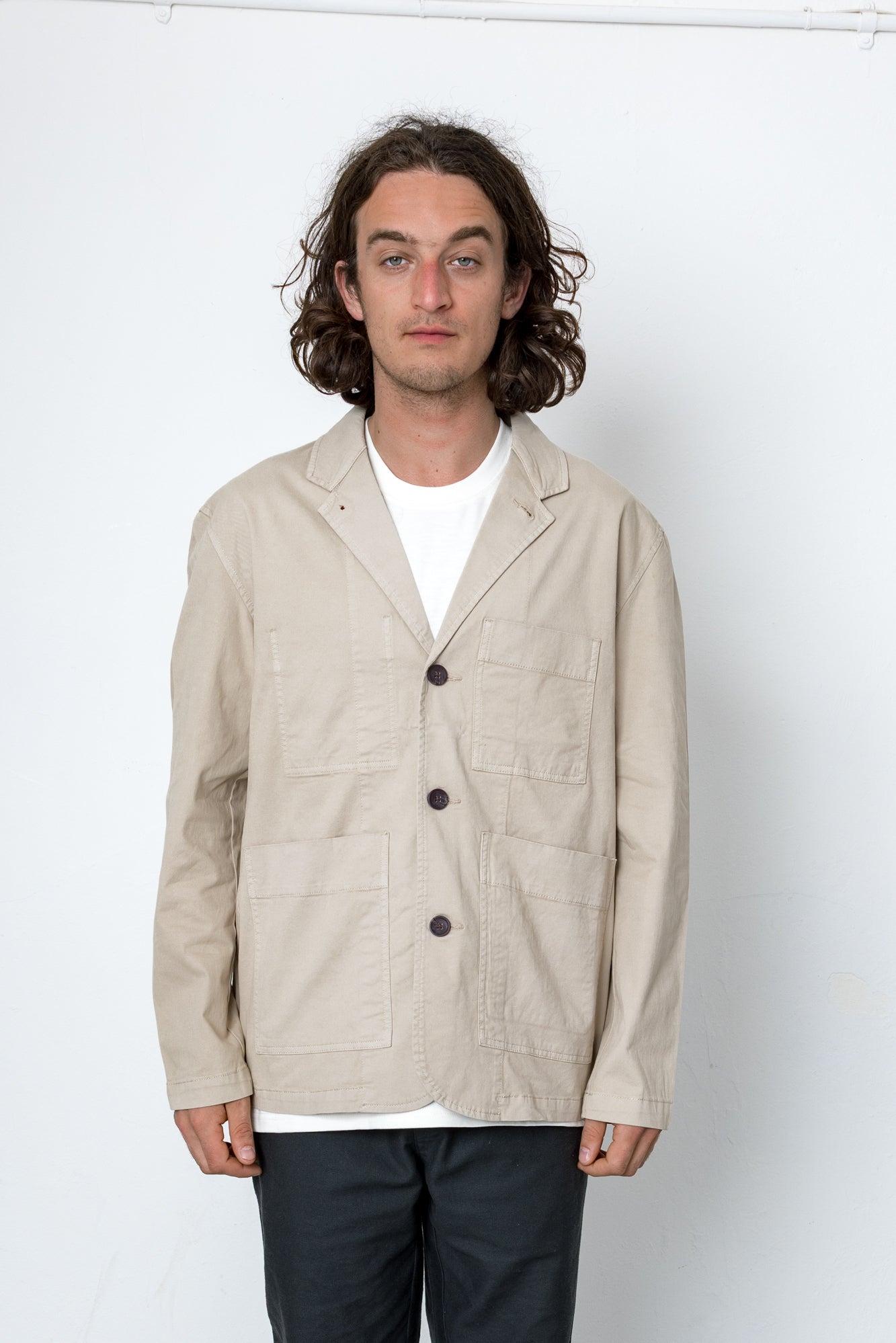 Capri Cotton Blazer - Taupe