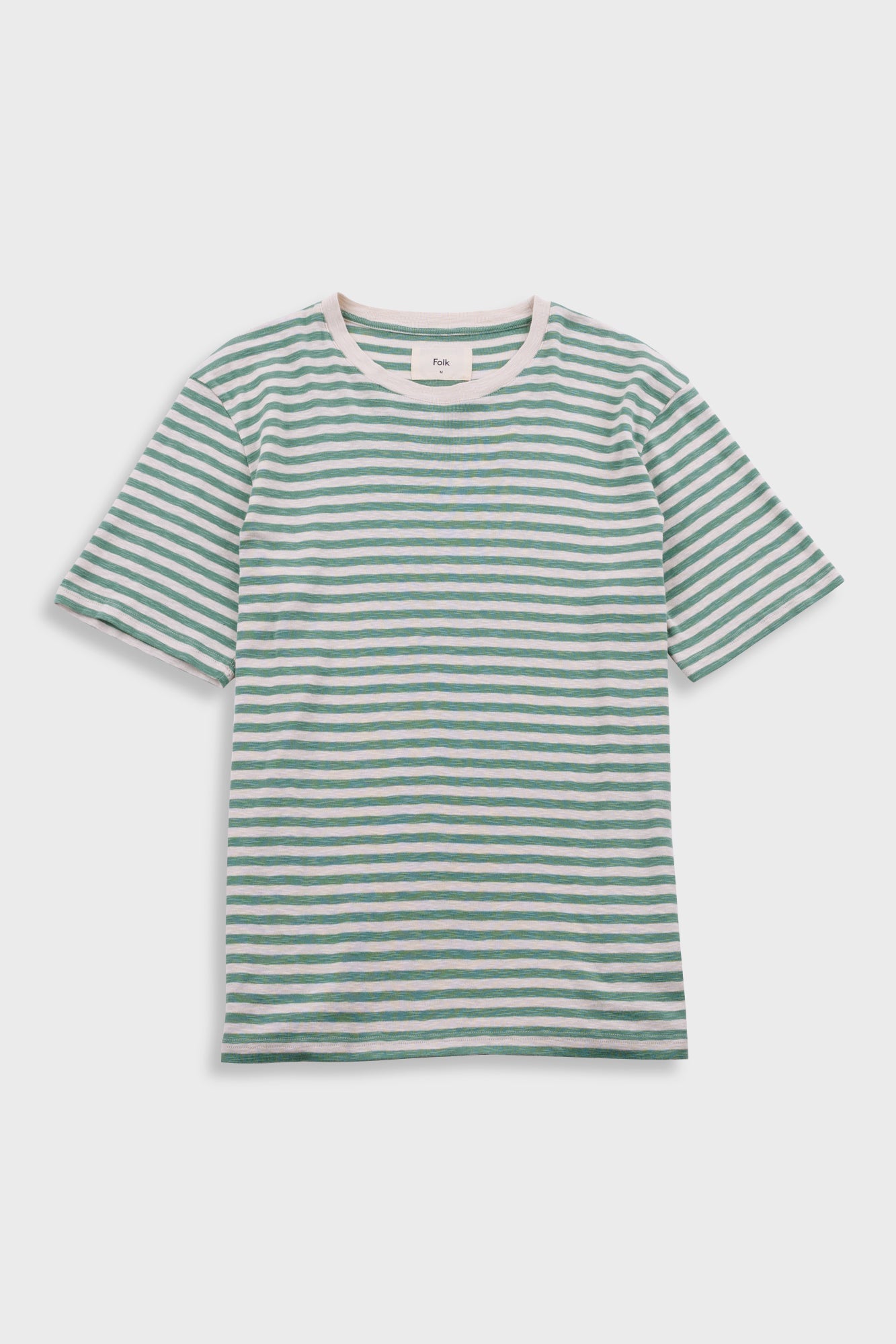 Classic Striped T Shirt Soft Green