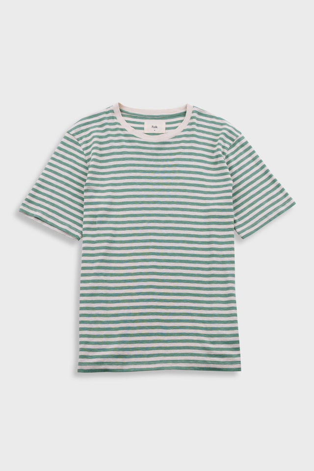 Classic Striped T-Shirt - Soft Green / Ecru