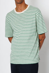 Classic Striped T Shirt Soft Green