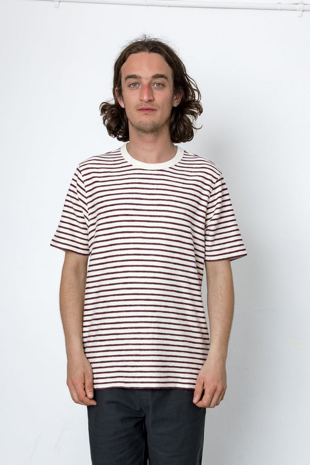 Cornell T-Shirt - Ecru / Burgundy