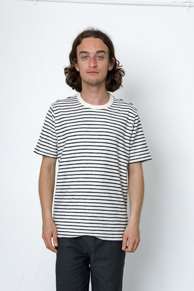Cornell T-Shirt - Ecru / Navy