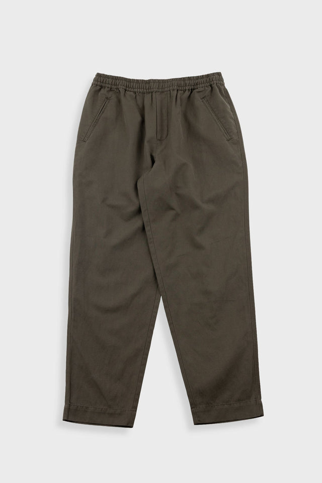Drawcord Assembly Pant - Dark Olive Slub Linen