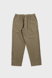 Drawcord Assembly Pant - Khaki Cotton Linen