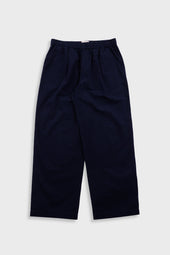 Drawcord Loose Trouser - Navy Seersucker