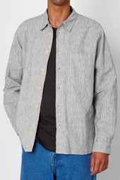 Easy Fit Shirt Linen Stripe