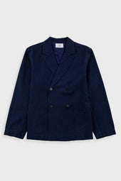 Easy Fit Blazer - Deep Indigo Herringbone
