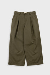 Easy Fit Trouser - Dark Olive Slub Linen