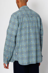 Easy Fit Shirt Yellow Flower Check Folk X Goss Brothers
