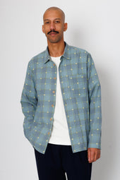 Easy Fit Shirt Yellow Flower Check Folk X Goss Brothers