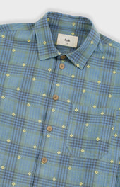 Easy Fit Shirt Yellow Flower Check Folk X Goss Brothers