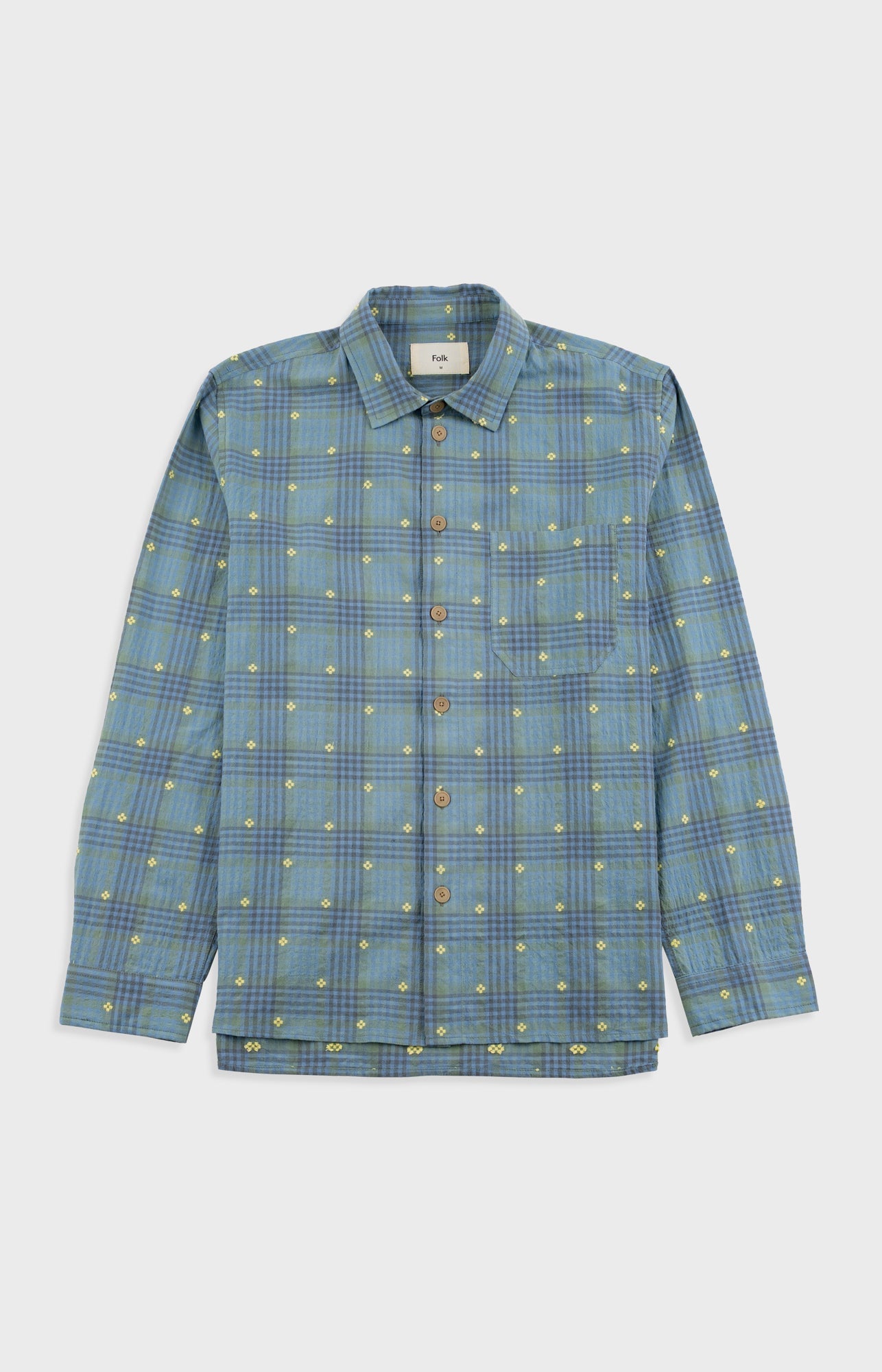 Easy Fit Shirt Yellow Flower Check Folk X Goss Brothers