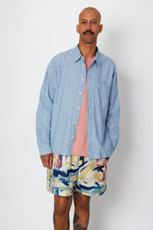 Easy Fit Shirt Washed Stripe