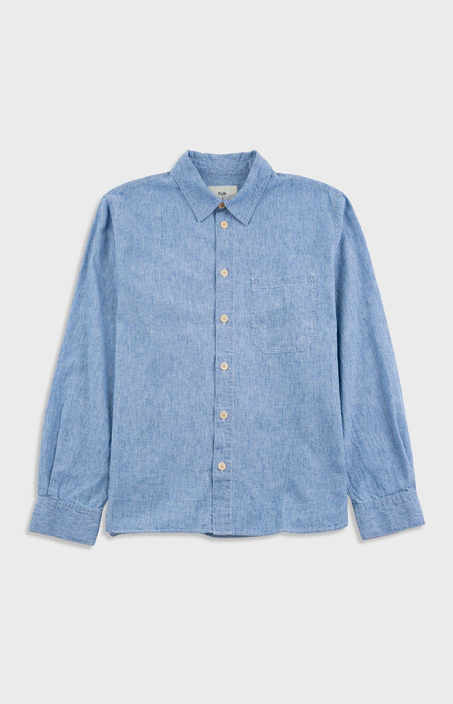 Easy Fit Shirt - Washed Indigo Stripe