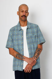 Gabe Shirt Yellow Flower Check Folk X Goss Brothers